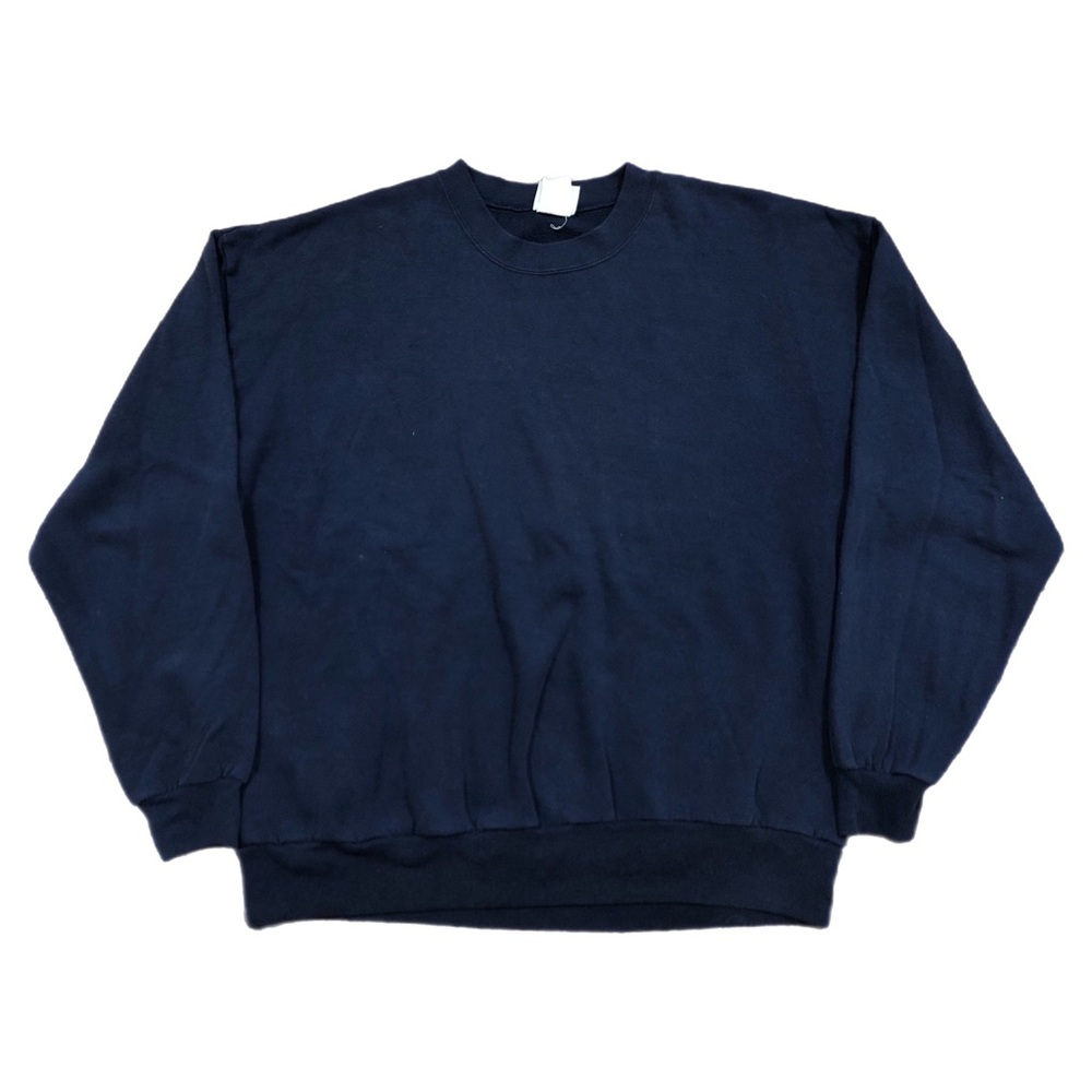 Vtg Jerzees Sweatshirt Mens Large Navy Blue NuBlend Crewneck Pullover Fleece